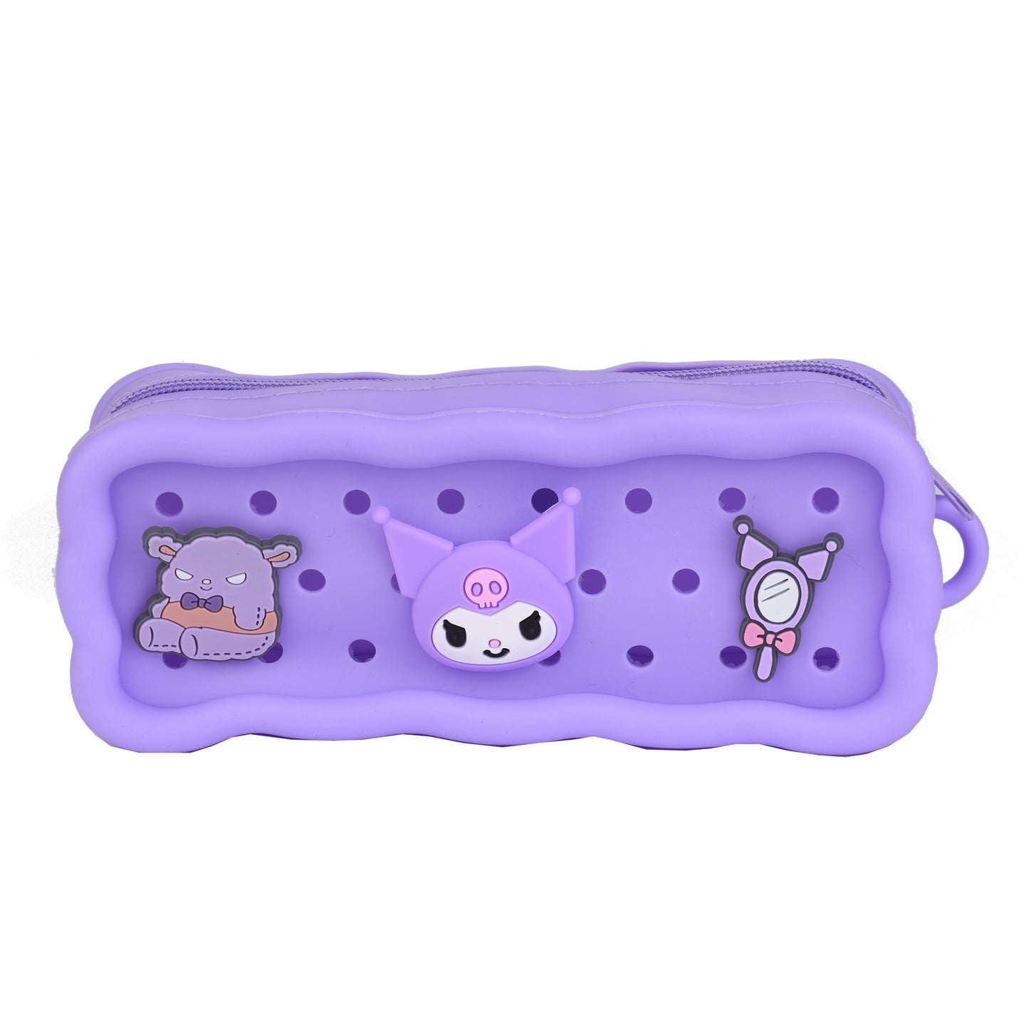 Trousse Kuromi en silicone avec 4 charms