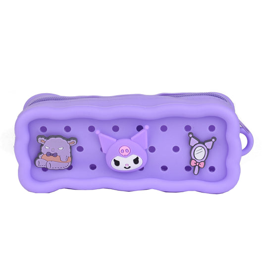 Trousse Kuromi en silicone avec 4 charms